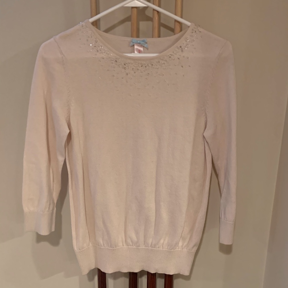 White/cream crew neck sweater